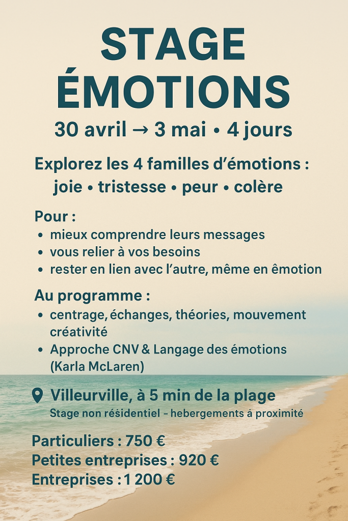 Stage-4 jours-Emotions pour mieux se relier à nos besoins